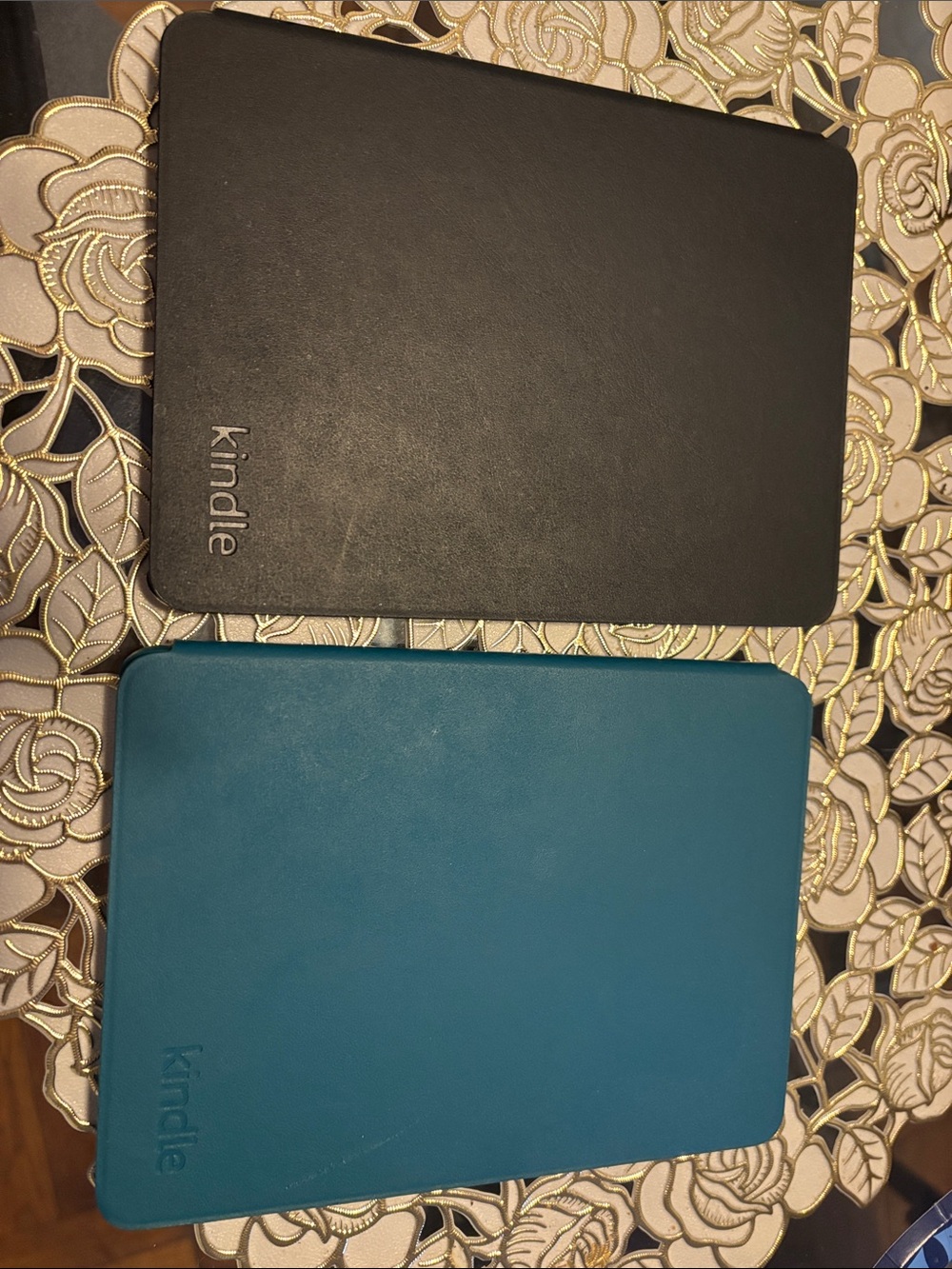 Amazon Kindle Metallic Black and Metallic Jade with matching Protective Covers -